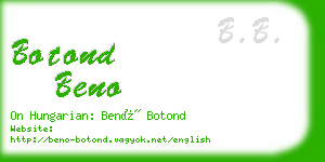 botond beno business card